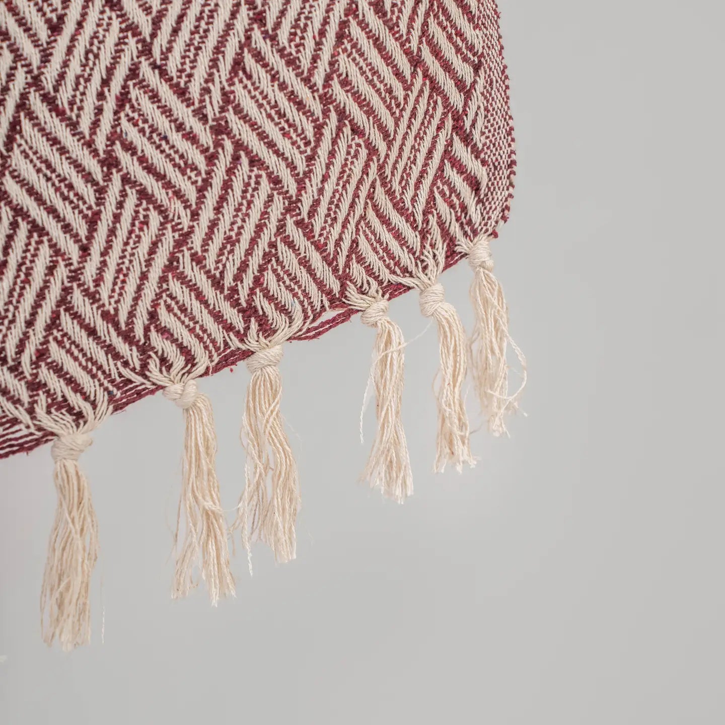 Soft-Recycled Handwoven Throw - Burgundy