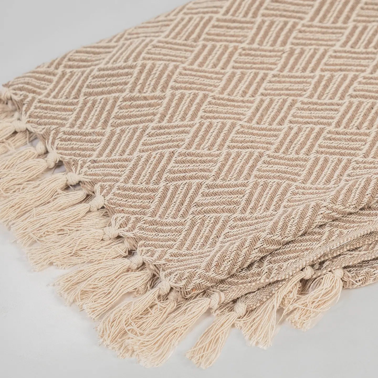 Soft-Recycled Handwoven Throw - Mustard