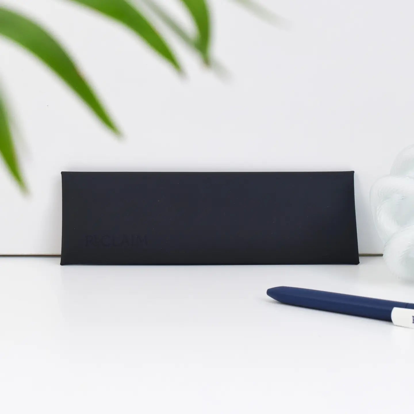 Pen / Pencil Pouch Recycled Leather - Reclaim - Black