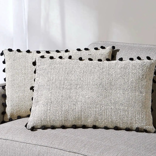 Handwoven Neutral Cushion with Filler