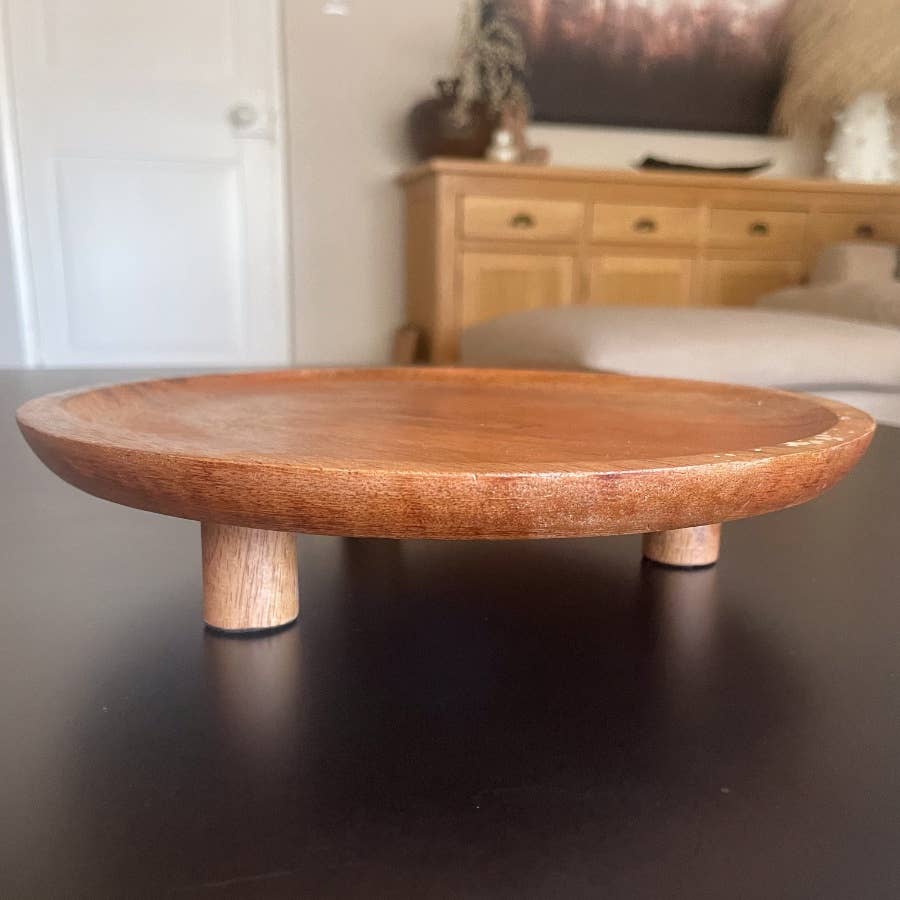 Round Tray W/Feet, 25cm
