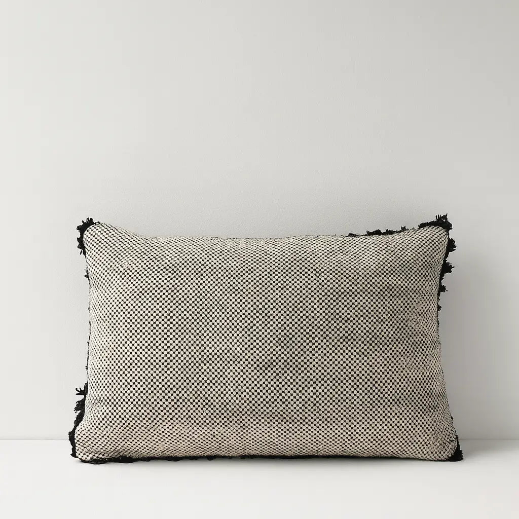 Handwoven Neutral Cushion with Filler