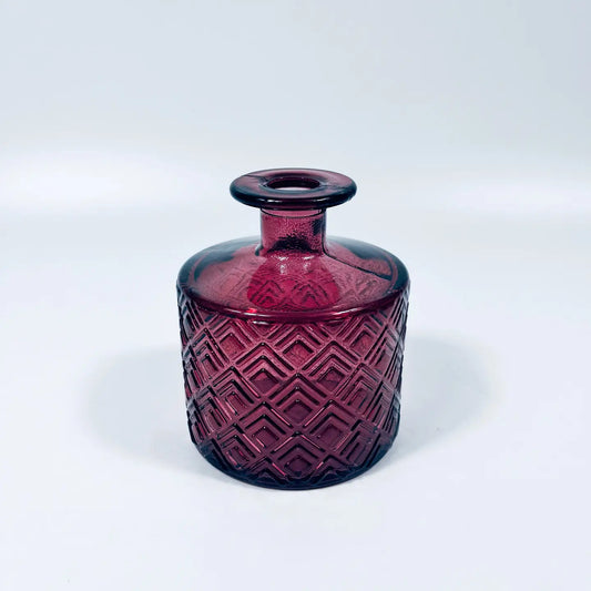 Recycled Glass Nihon Vase - 12cm - Plum
