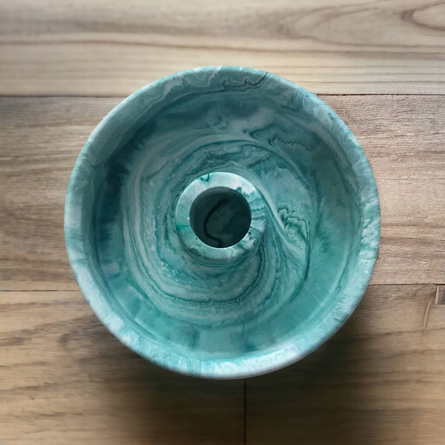 Handmade Jesmonite Palo Santo/ candle stick holder - Green