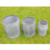 Set of 3 Round Tubs / Planters (Dolly Tub Style)