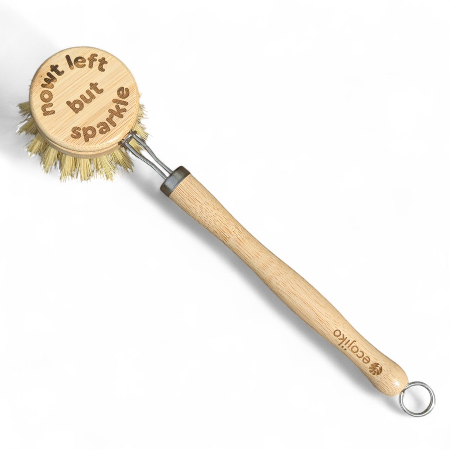 Northern-Inspired Dish Brush with Replaceable Head | Natural Washing Up Brush: Nowt left but sparkle