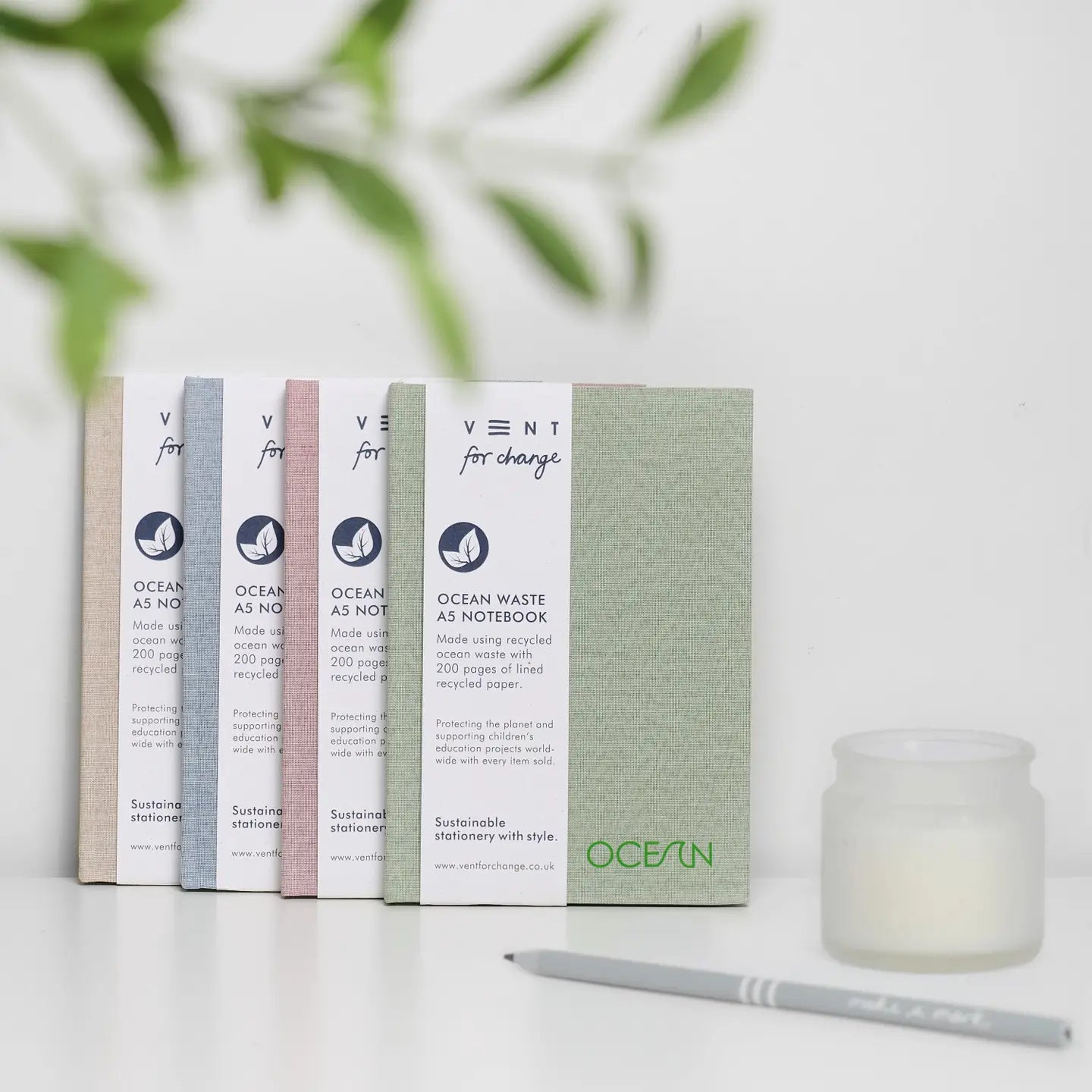 Notebook A5 Recycled Ocean Waste - Algae