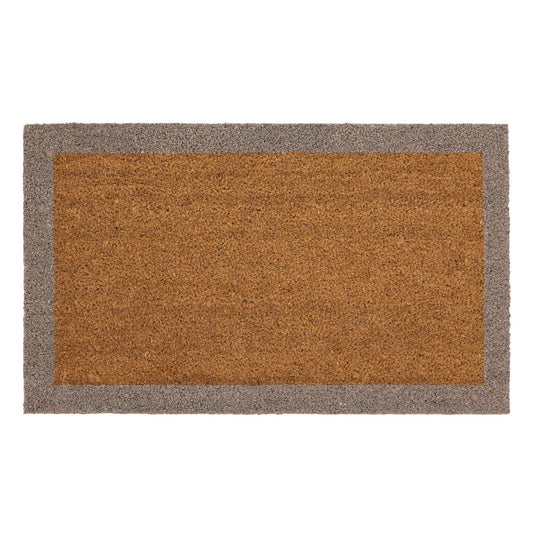 My Mat Printed Coir Border Taupe: 45x75