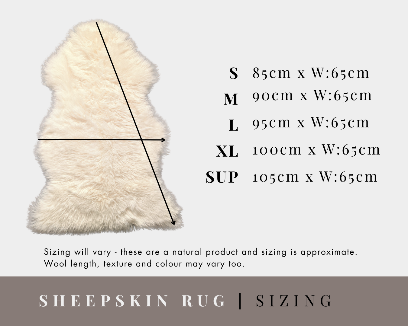 Hill Sheep Single Sheepskin Rug: Medium