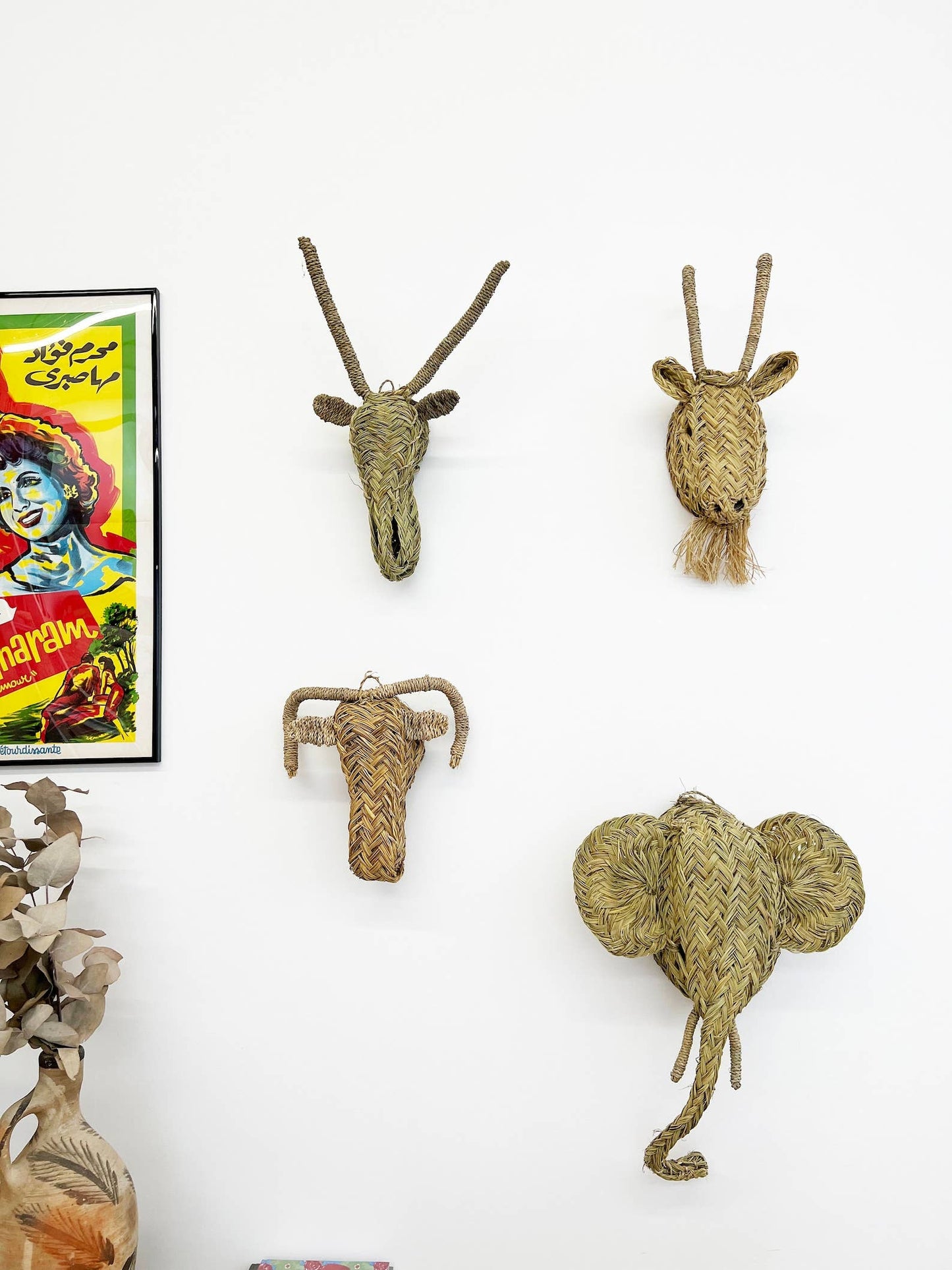 Handwoven Palm Leaves Elephant - Wall Decor