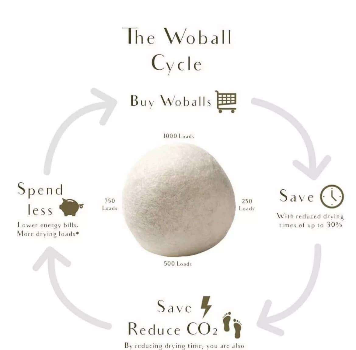Dryer Balls Wool Dryer balls Set Of 6 + Bag
