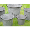 Set of 5 Galvanised Planters - XS to XL