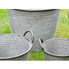Set of 5 Galvanised Planters - XS to XL