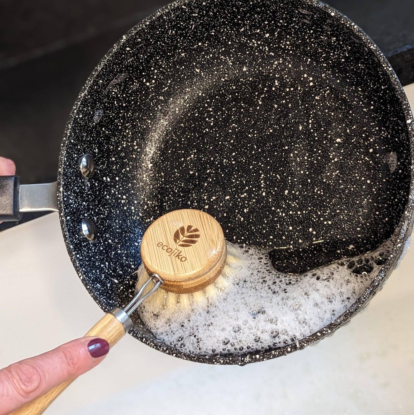Northern-Inspired Dish Brush with Replaceable Head | Natural Washing Up Brush: Ey'up that's spotless