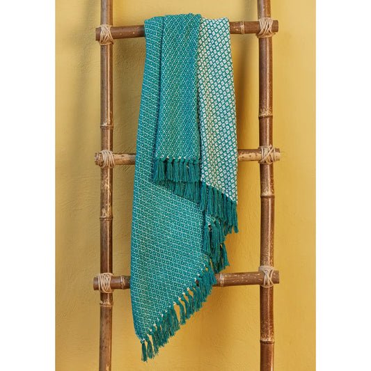 Rosalie Recycled Cotton Throw - Jade