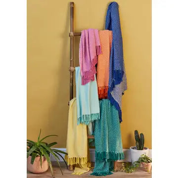 Rosalie Recycled Cotton Throw - Pink