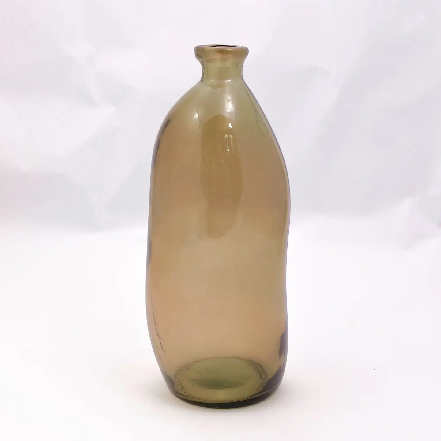 Recycled Glass Simplicity Blown Glass Vase - 35cm - Yellow Gold