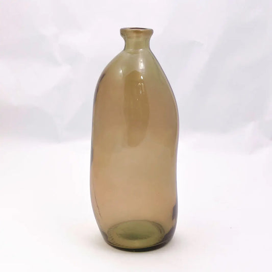 Recycled Glass Simplicity Blown Glass Vase - 35cm - Yellow Gold