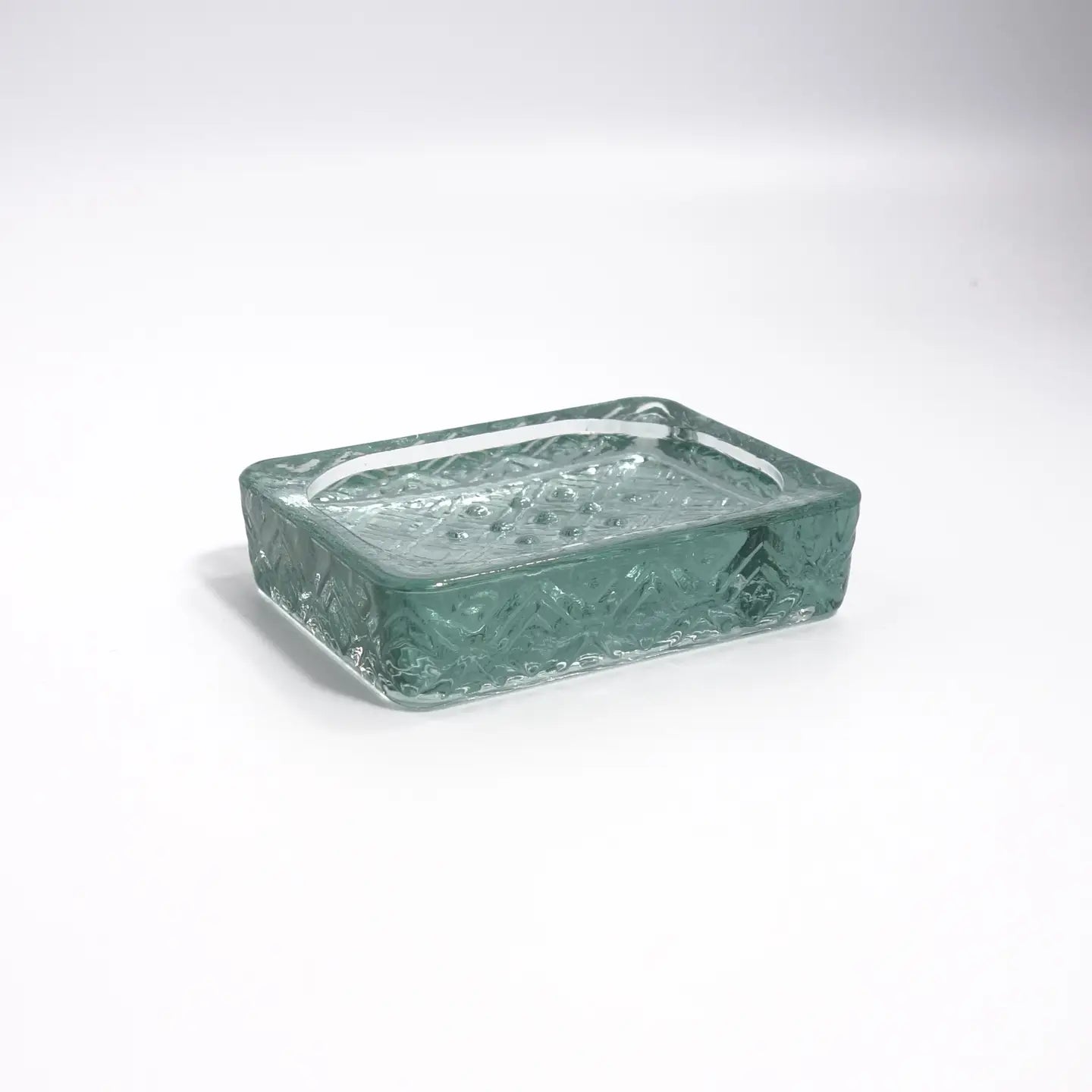 Recycled Glass Nihon Soap Dish - Natural Recycled