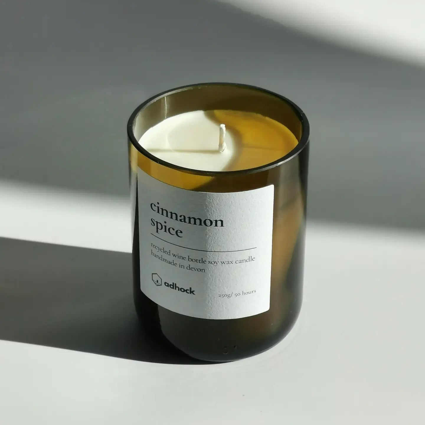 Cinnamon Spice Wine Bottle Candle - Brown Glass