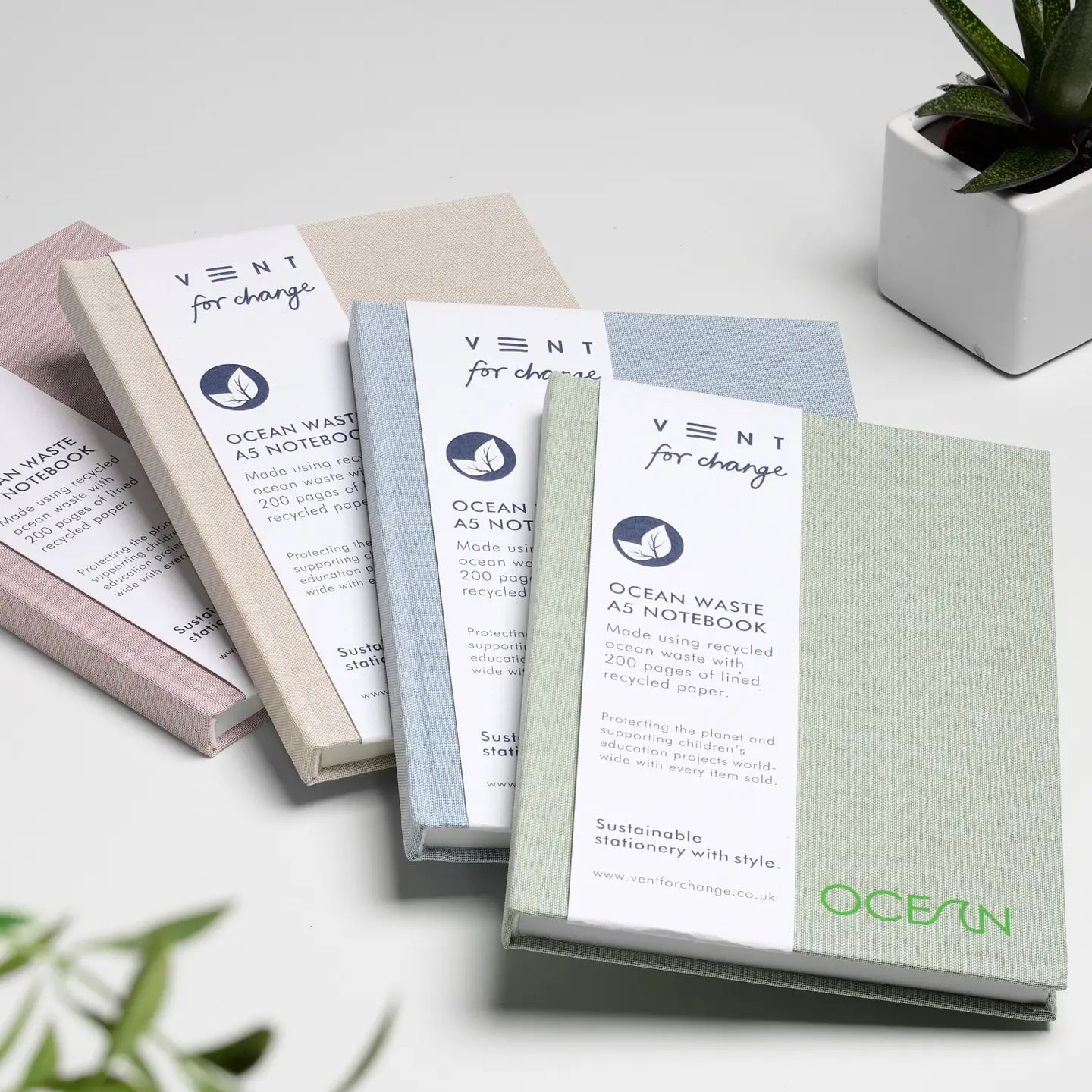 Notebook A5 Recycled Ocean Waste - Algae