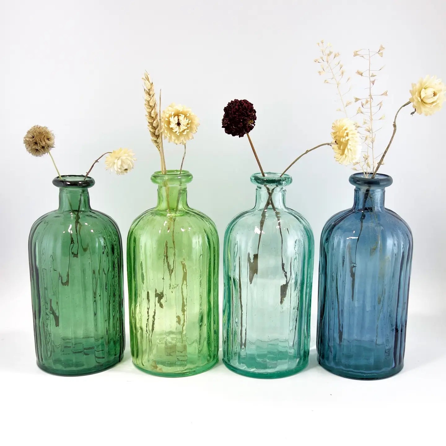 Recycled Glass 20cm - Ripple Vase - Clear