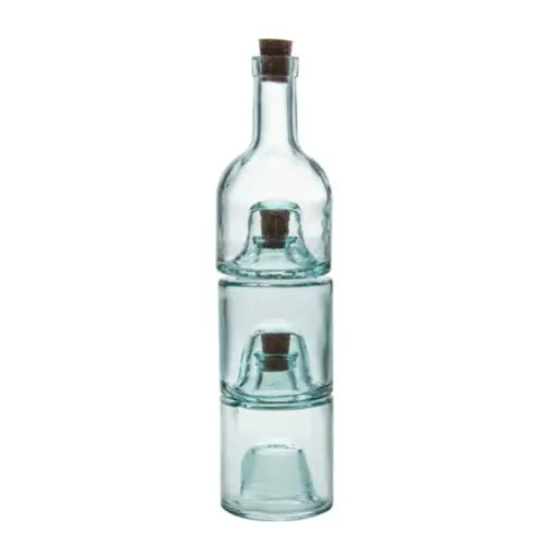 Recycled Glass Authentic Stacking Oil / Vinegar / Dressing Bottles
