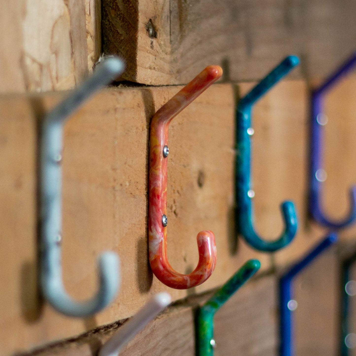 Coat Hooks | Recycled Plastic | Eco Home | Wall-Mounted Hook: Jungle Haze
