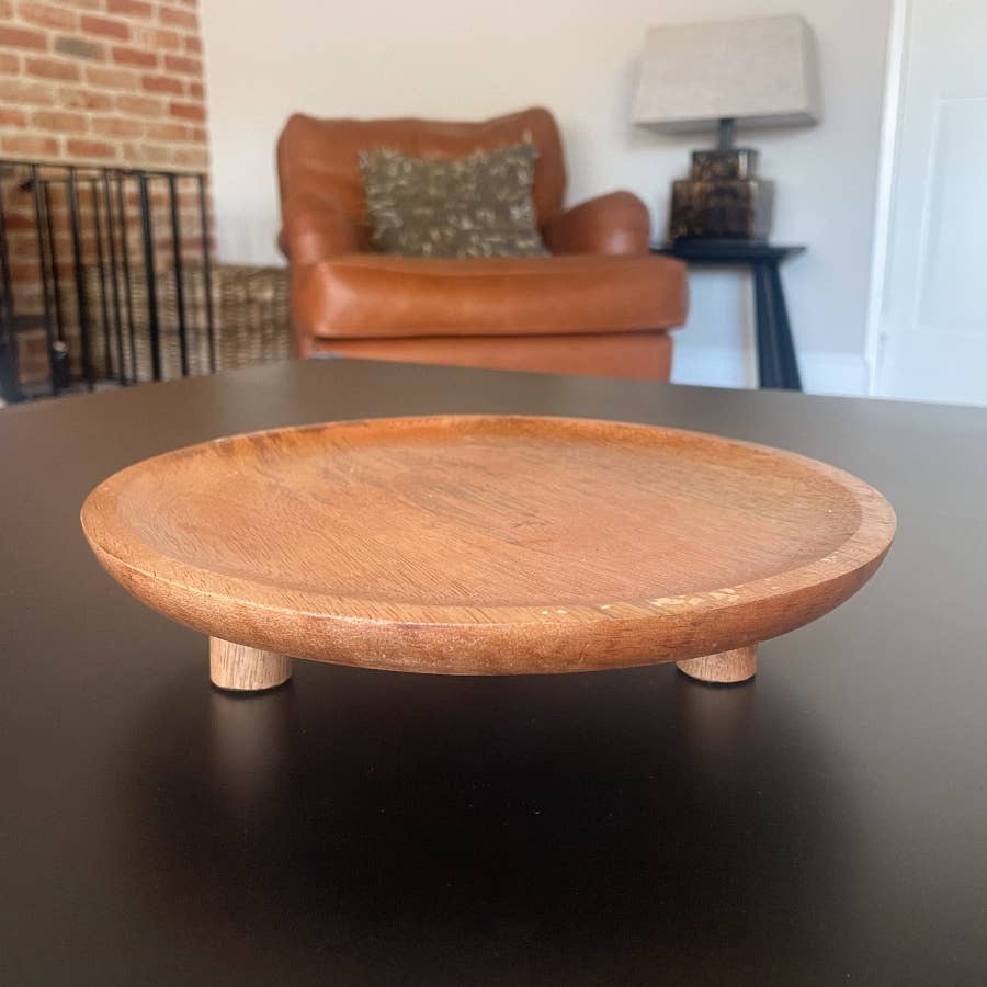 Round Tray W/Feet, 25cm