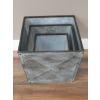 Set of 3 Galvanised Cross Banded Planters