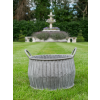 Twin Handled Galvanised Planter / Pot (24cm)
