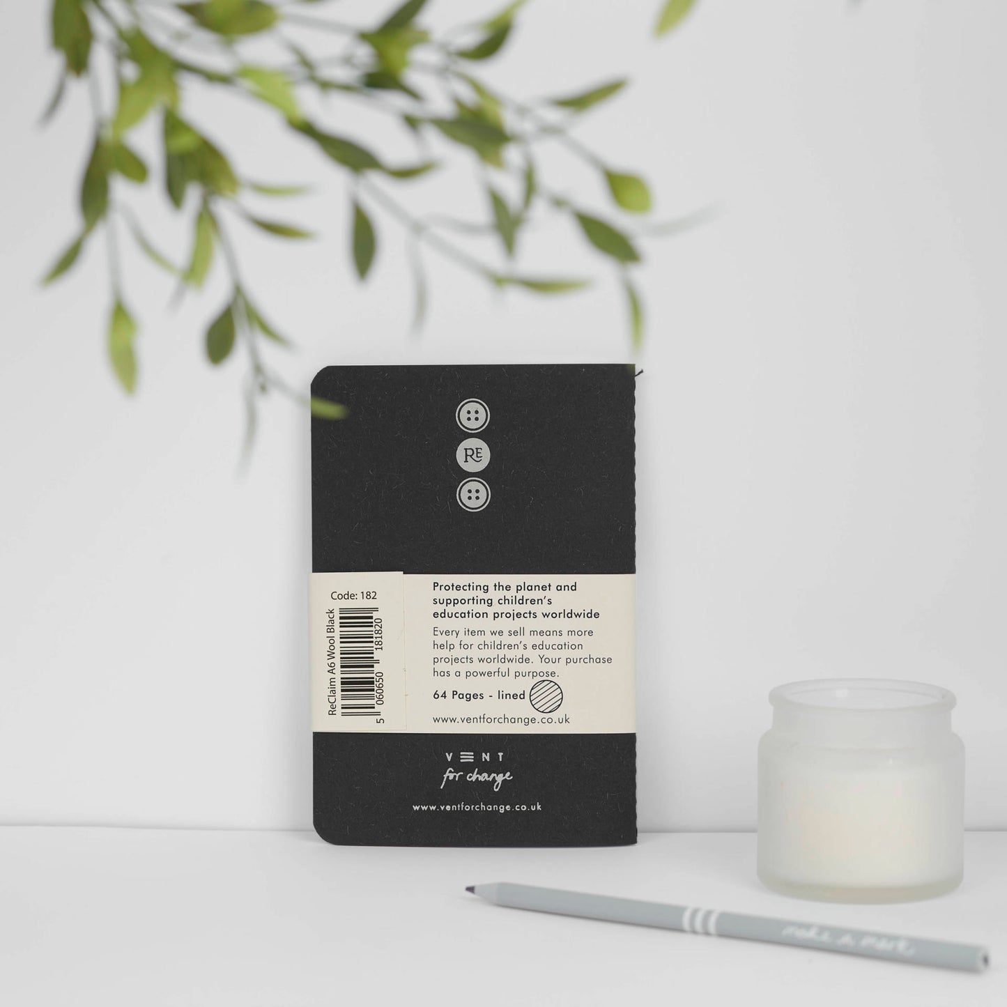 Notebook A6 Reclaim – Black Wool