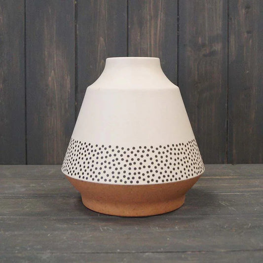 Earthy Dotty Bamboo Skandi Vase 18cm