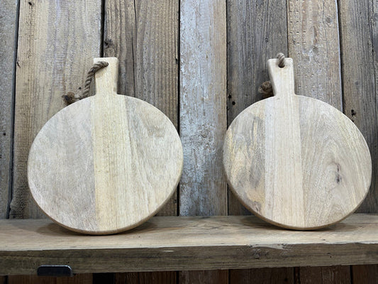 Mango Round Chopping Board With Rope Tie