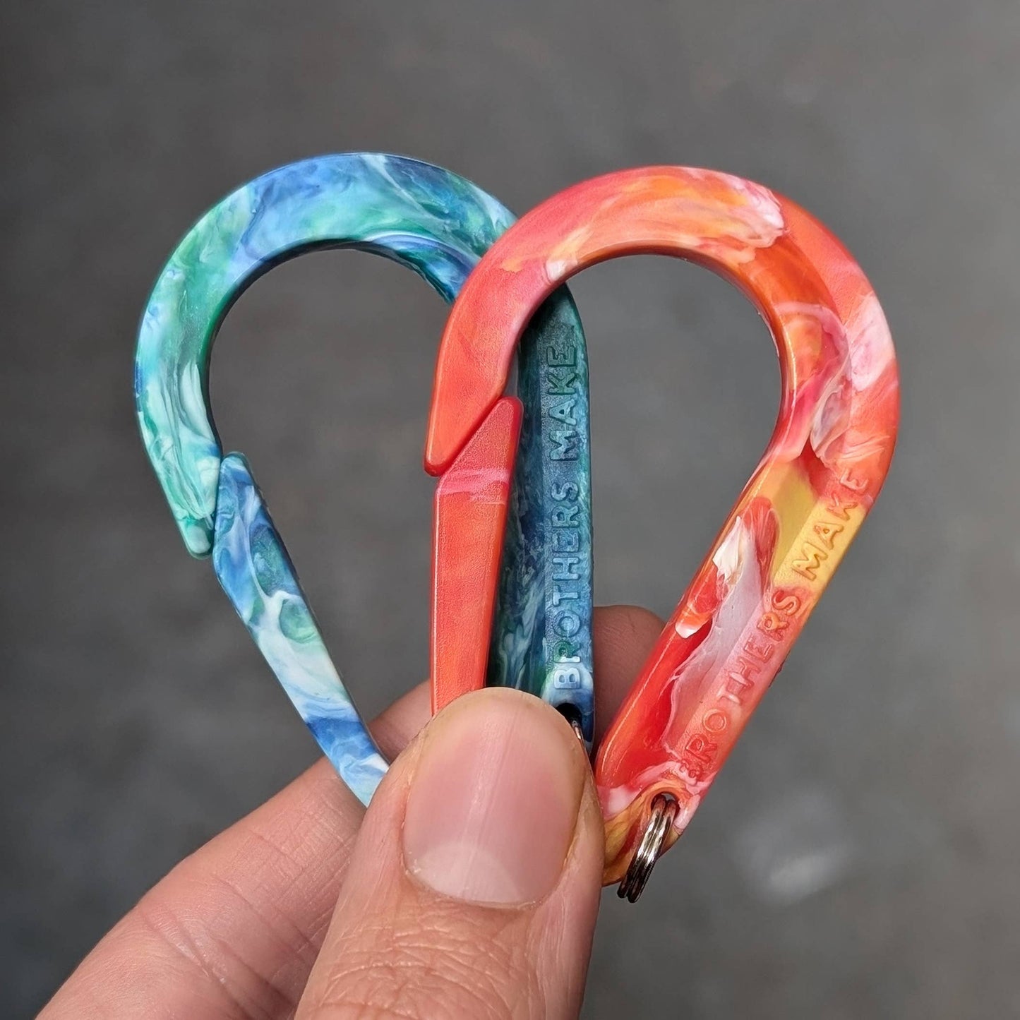 Carabiner Key Clip | EDC Gift | Keychain | 100% Recycled: Raspberry Ripple