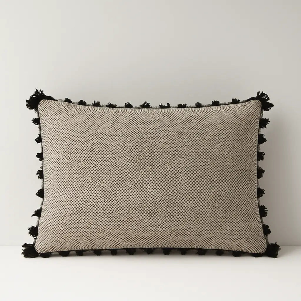 Handwoven Neutral Cushion with Filler
