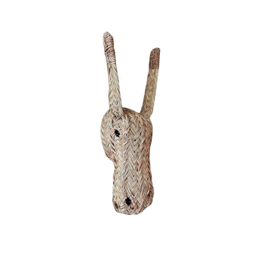 Handmade Donkey Head Wall Art - Boho Nursery Decor