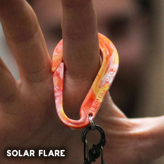Carabiner Key Clip | EDC Gift | Keychain | 100% Recycled: Solar Flare