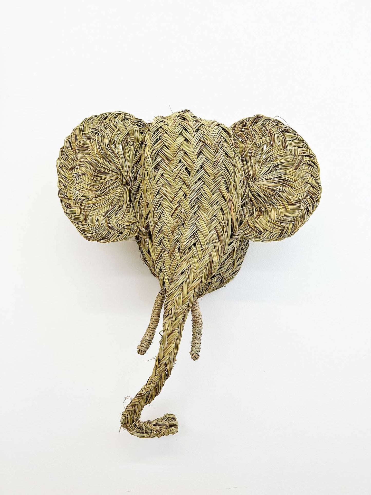 Handwoven Palm Leaves Elephant - Wall Decor