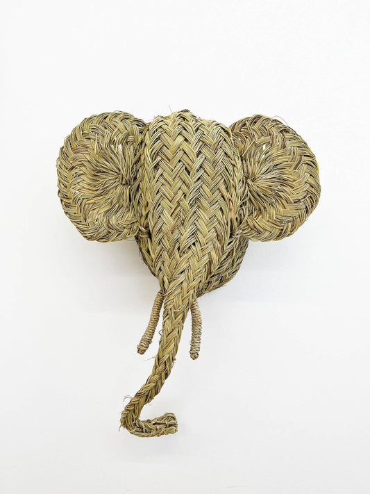 Handwoven Palm Leaves Elephant - Wall Decor