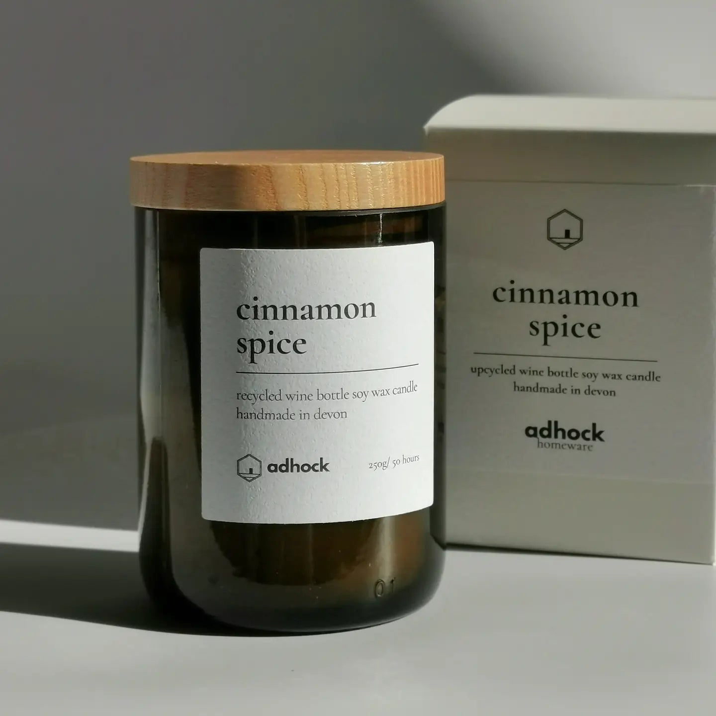 Cinnamon Spice Wine Bottle Candle - Brown Glass