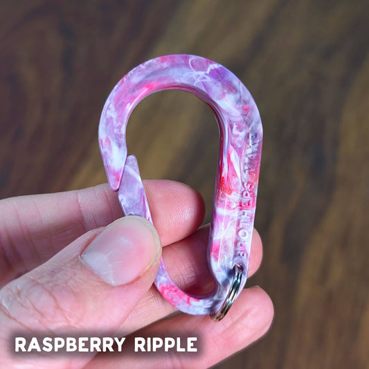 Carabiner Key Clip | EDC Gift | Keychain | 100% Recycled: Raspberry Ripple