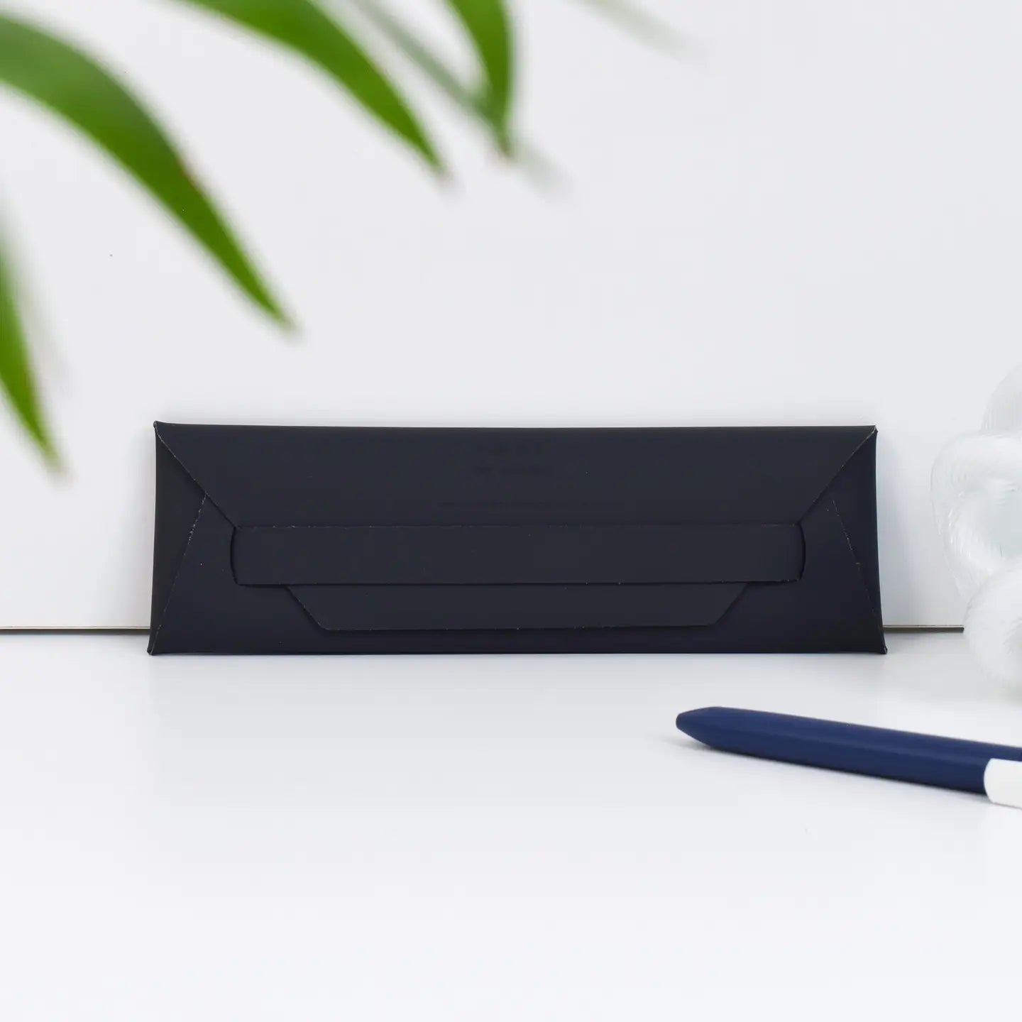 Pen / Pencil Pouch Recycled Leather - Reclaim - Black
