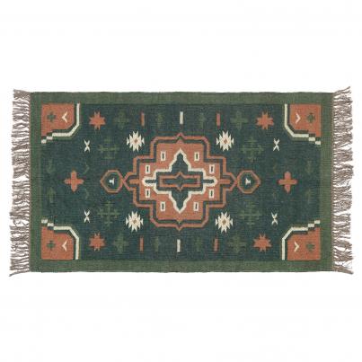 Kilim Flatweave Collection - Rug 150cm x 90cm - Green